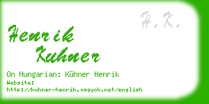 henrik kuhner business card