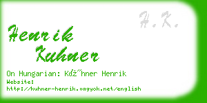 henrik kuhner business card
